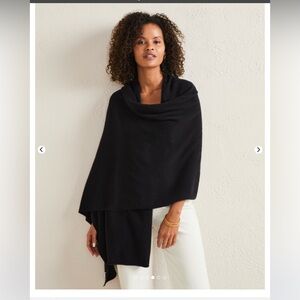 Garnet Hill Black Cashmere Wrap